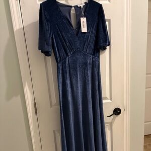 NWT Baltic born velvet dress Vivian medium navy